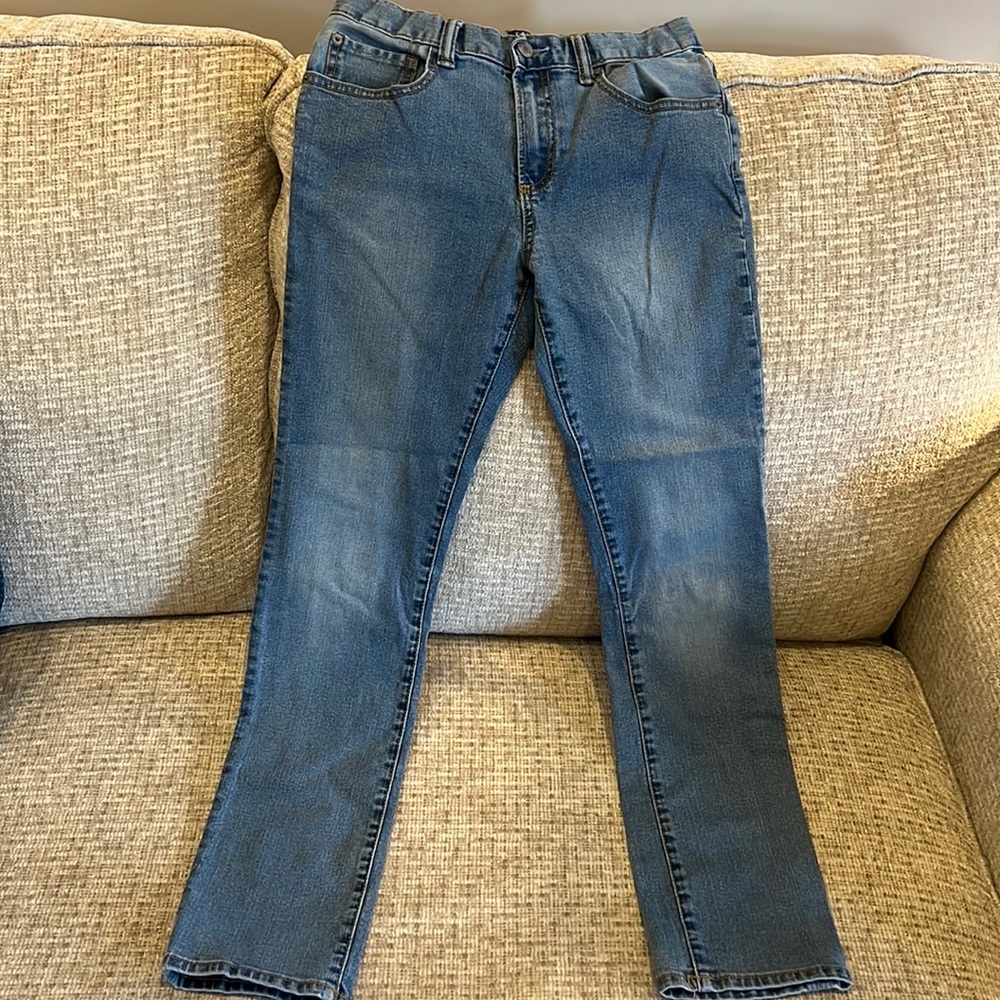 Gap skinny jeans with adjustable waist, light wash